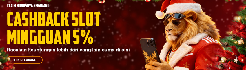 CASHBACK SLOT MINGGUAN 5%