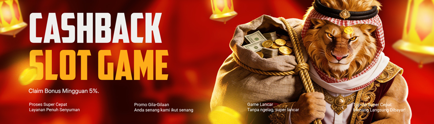 CASHBACK SLOT MINGGUAN 5%