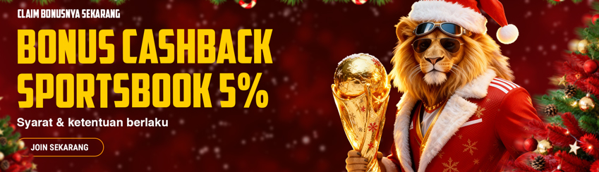 CASHBACK SPORTSBOOK MINGGUAN 5%