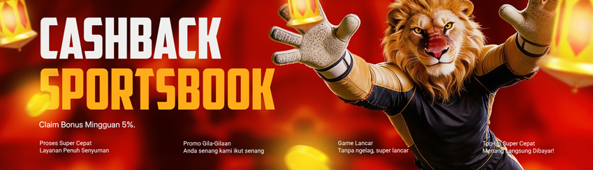 CASHBACK SPORTSBOOK MINGGUAN 5%