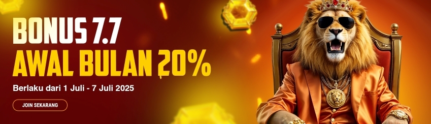 BONUS 7.7 AWAL BULAN 20%