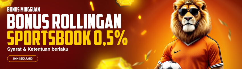 ROLLINGAN SPORTSBOOK MINGGUAN 0.5%